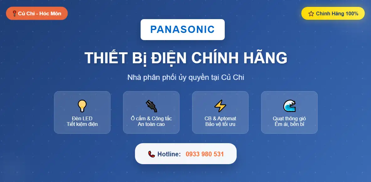 Cua Hang Thiet Bi Dien Panasonic Cu Chi